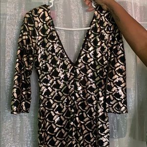 Akira Gold Sequin Dress